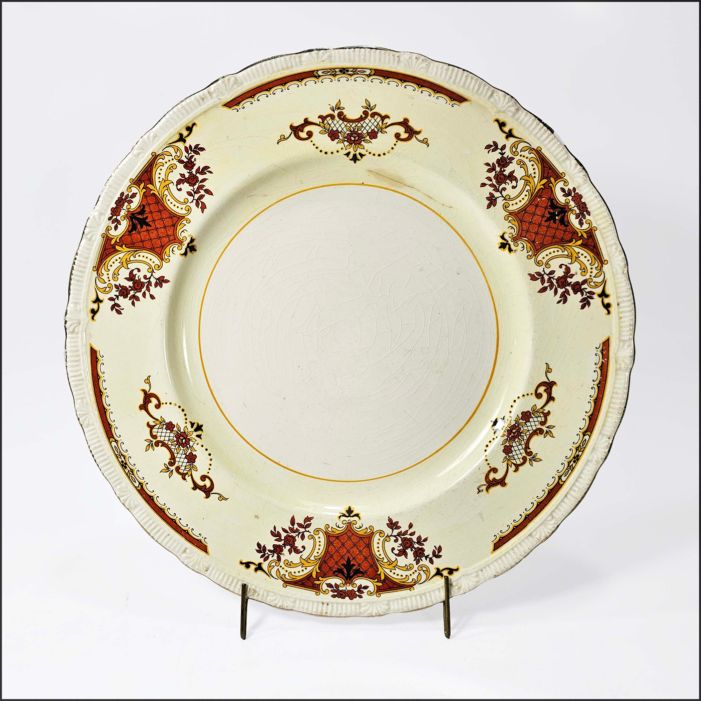 Plato Decorativo Antiguo Loza Inglesa H&K Tunstall (6624)