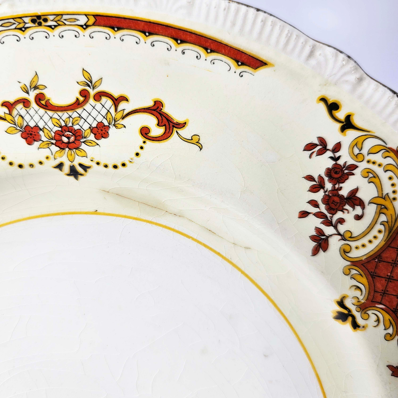 Plato Decorativo Antiguo Loza Inglesa H&K Tunstall (6624)