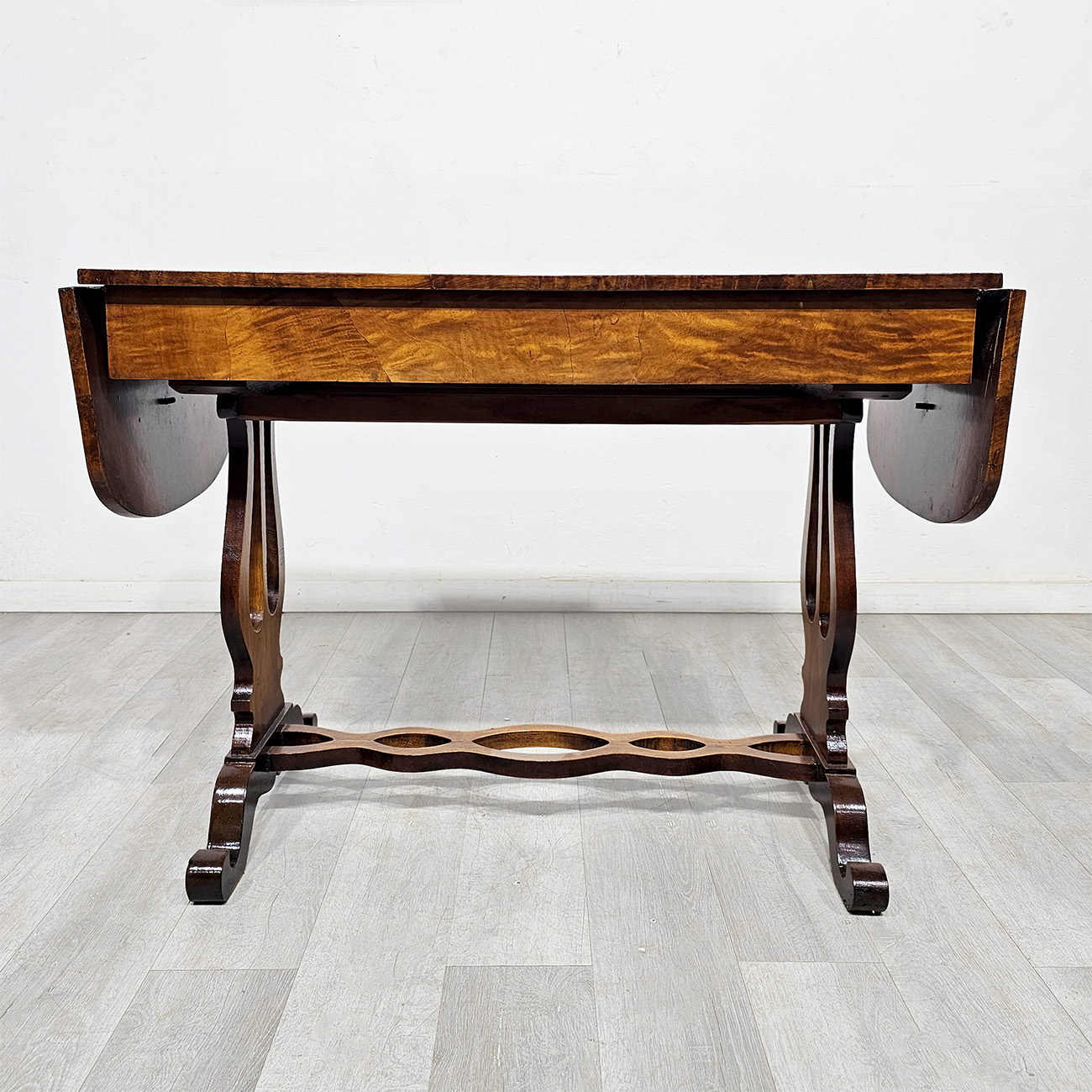 Mesa Auxiliar Sofa Table Antigua Inglesa Escritorio Cuero (7156)