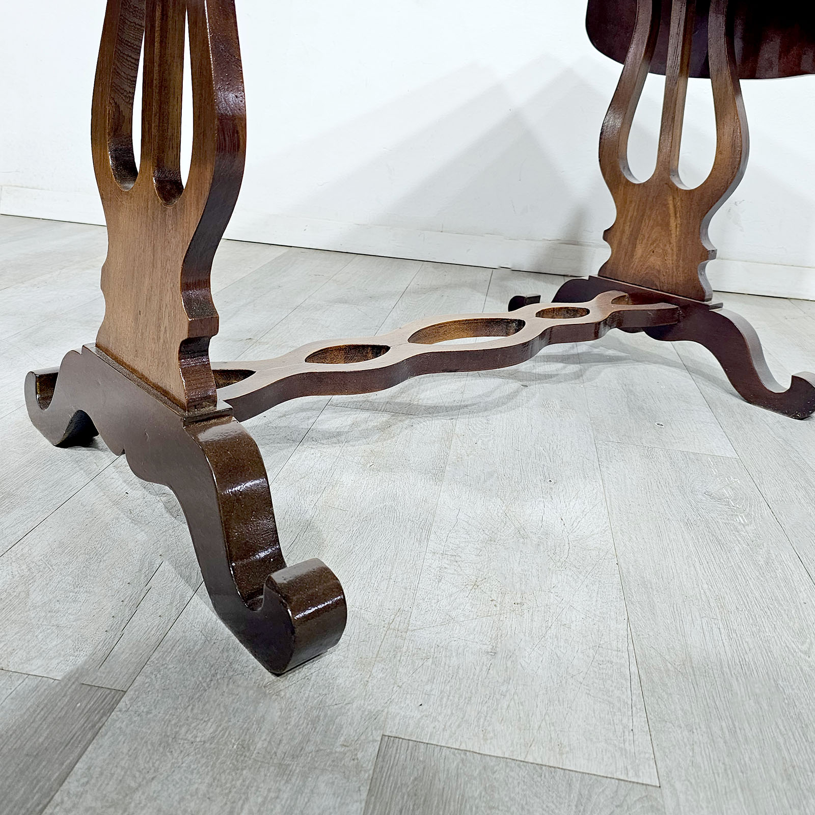 Mesa Auxiliar Sofa Table Antigua Inglesa Escritorio Cuero (7156)