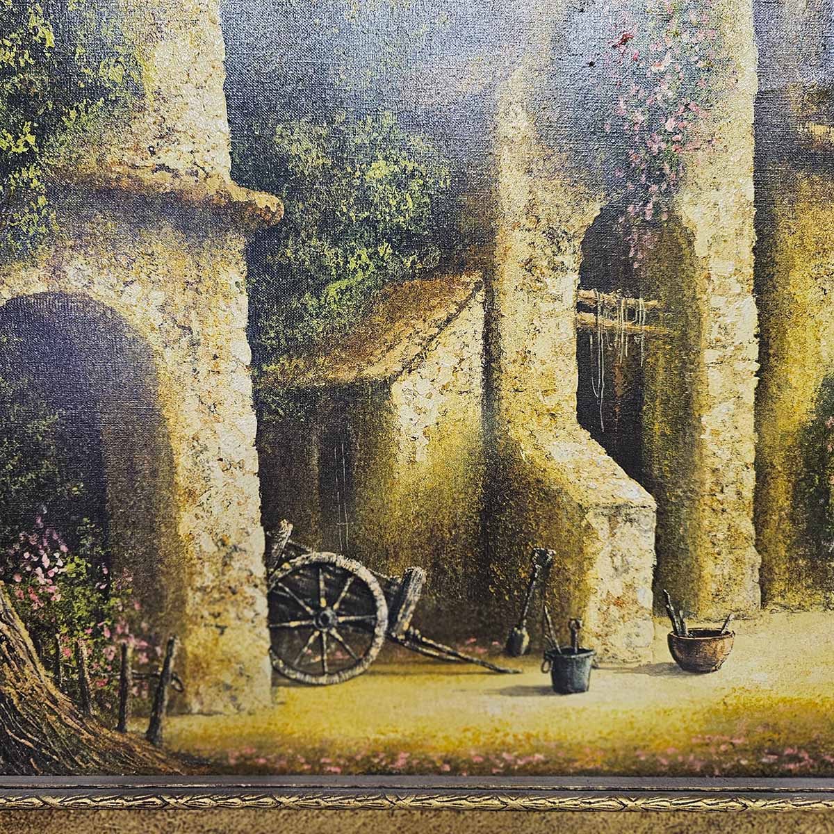 Cuadro Óleo Sobre Tela Paisaje Firmado Alonso (7176)