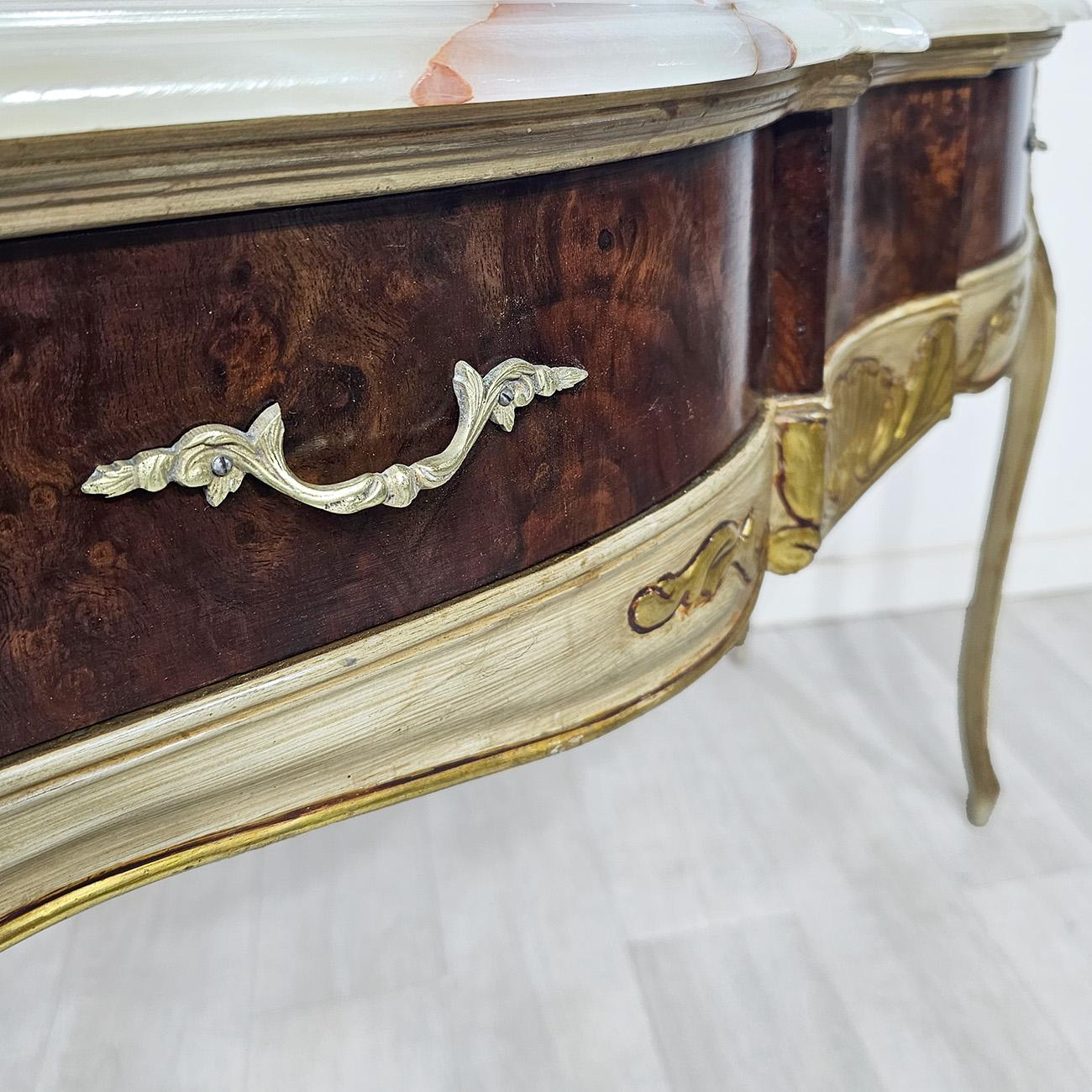 Dressoire Consola De Arrime Luis XV Mármol Ónix (7192)