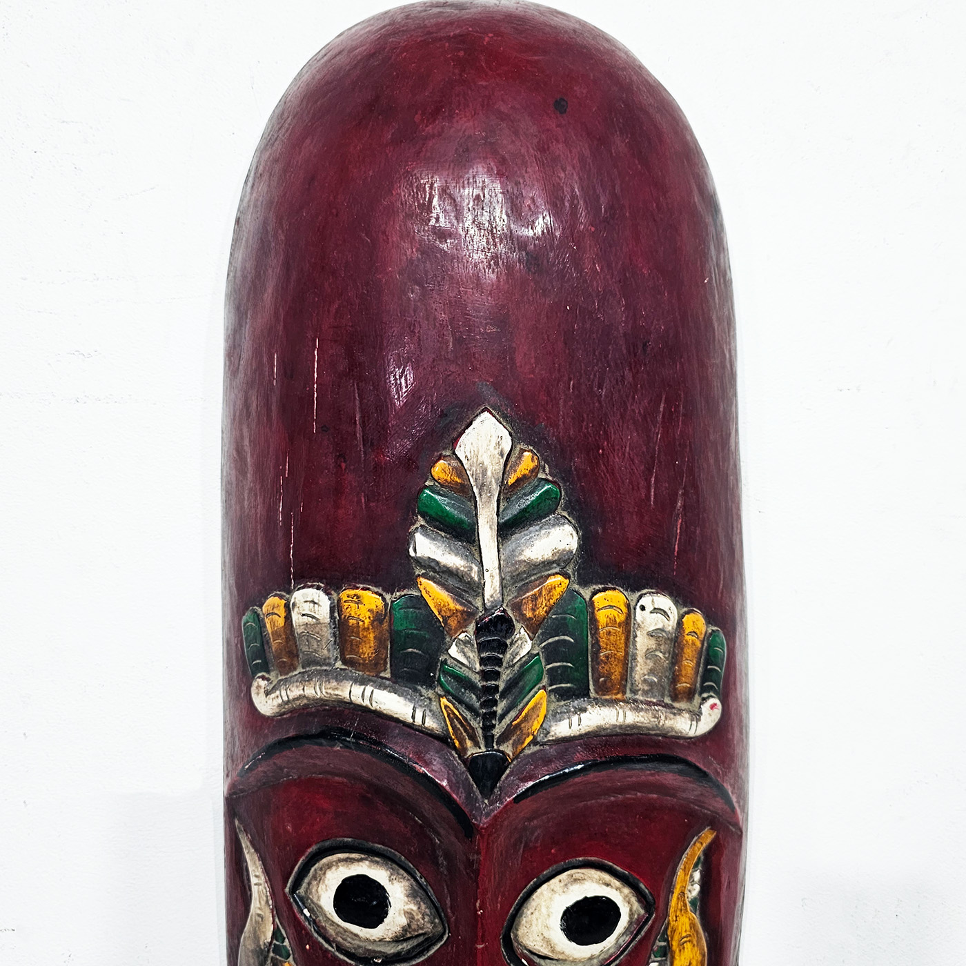 Máscara Decorativa Mexicana Madera Tallada Policromada (7202)