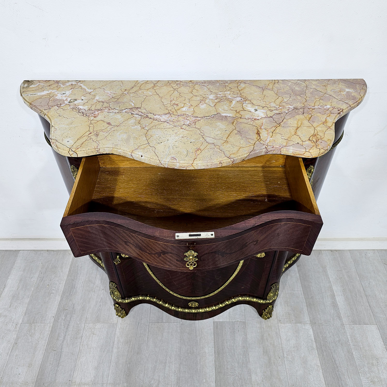 Aparador Gabinete De Arrime Auxiliar Antiguo Francés Regencia (7220)