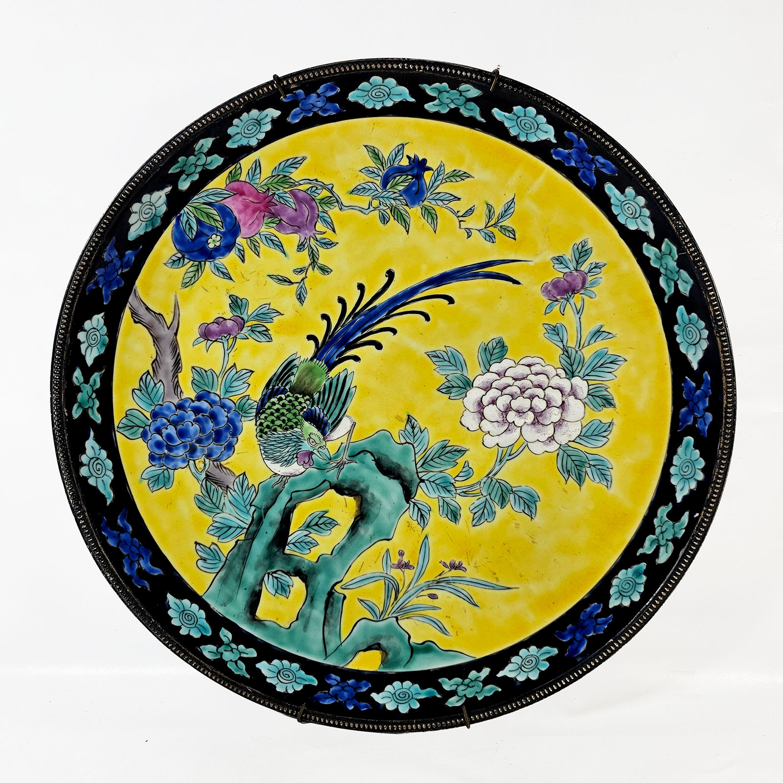 Plato Porcelana China Oriental Bronce 34 Cm (7233)