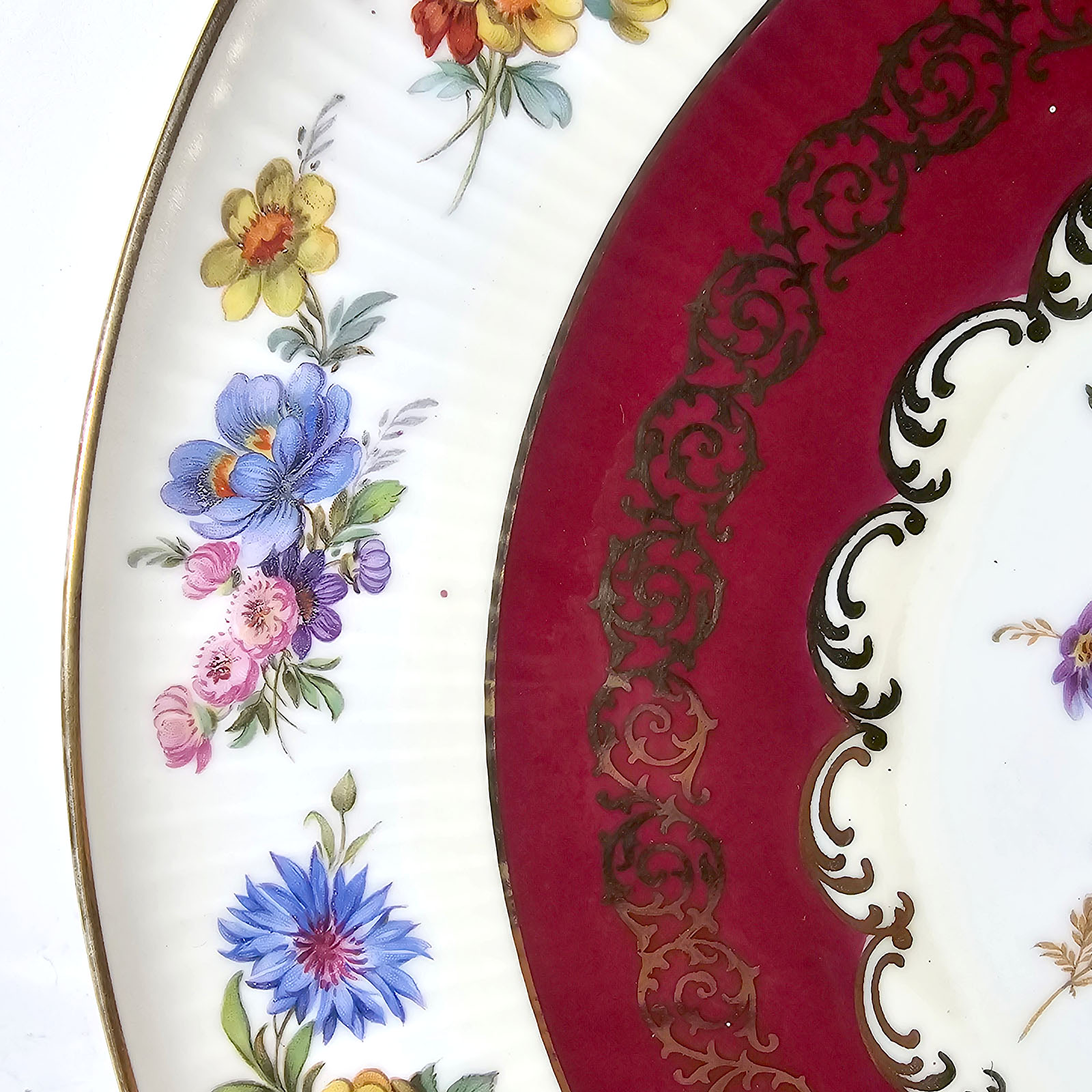 Plato Decorativo Porcelana Hofra Bavaria Floral 33 Cm (7234)
