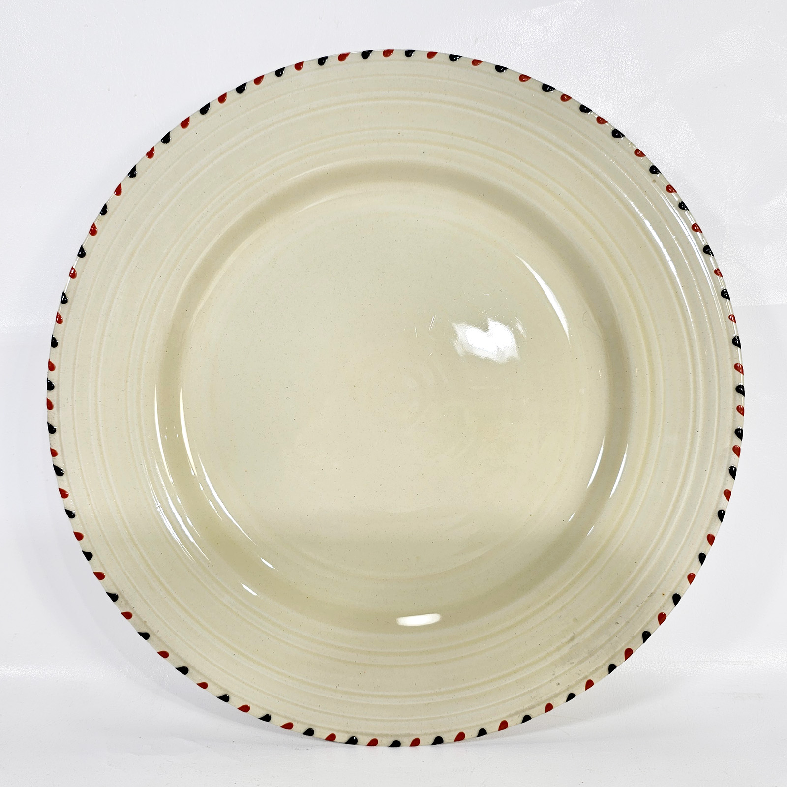 6 Platos Playos Crown Ducal Ingleses Art Déco 26 Cm (7237)