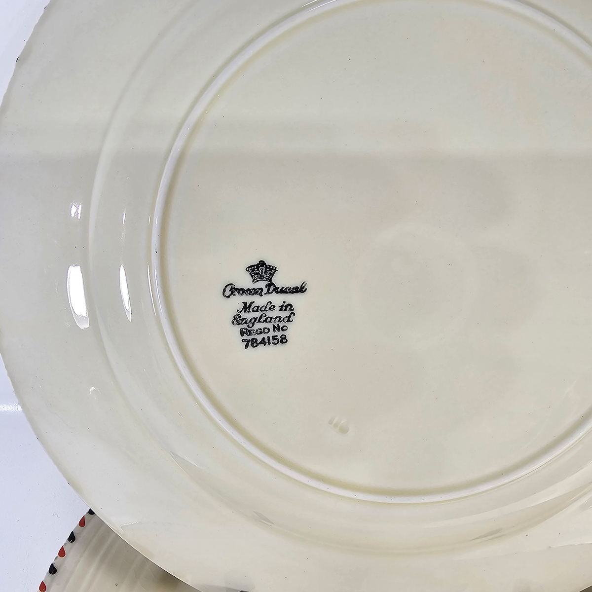 6 Platos Playos Crown Ducal Ingleses Art Déco 26 Cm (7237)