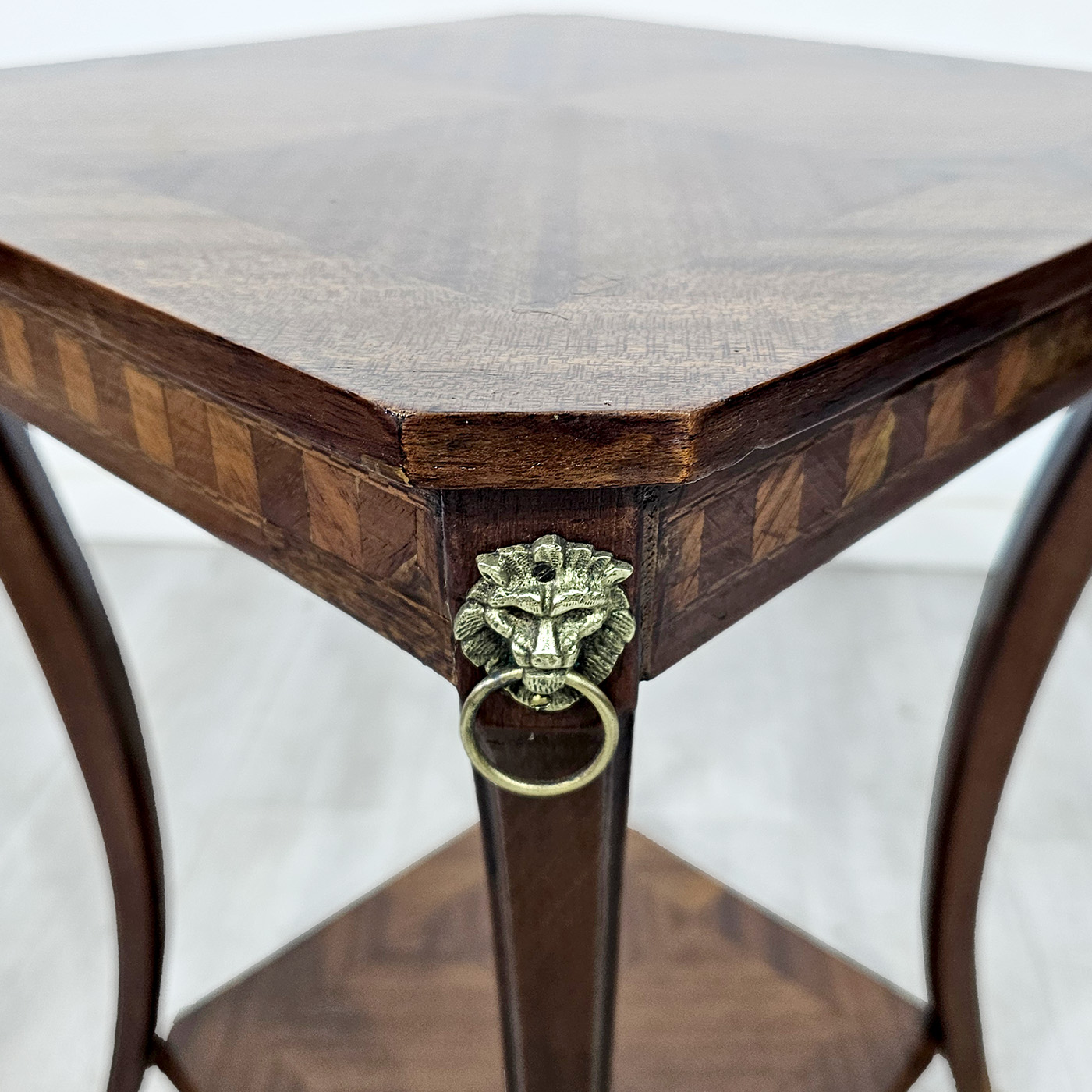 Mesa Auxiliar Francesa Imperio Caoba Bronce (7246)