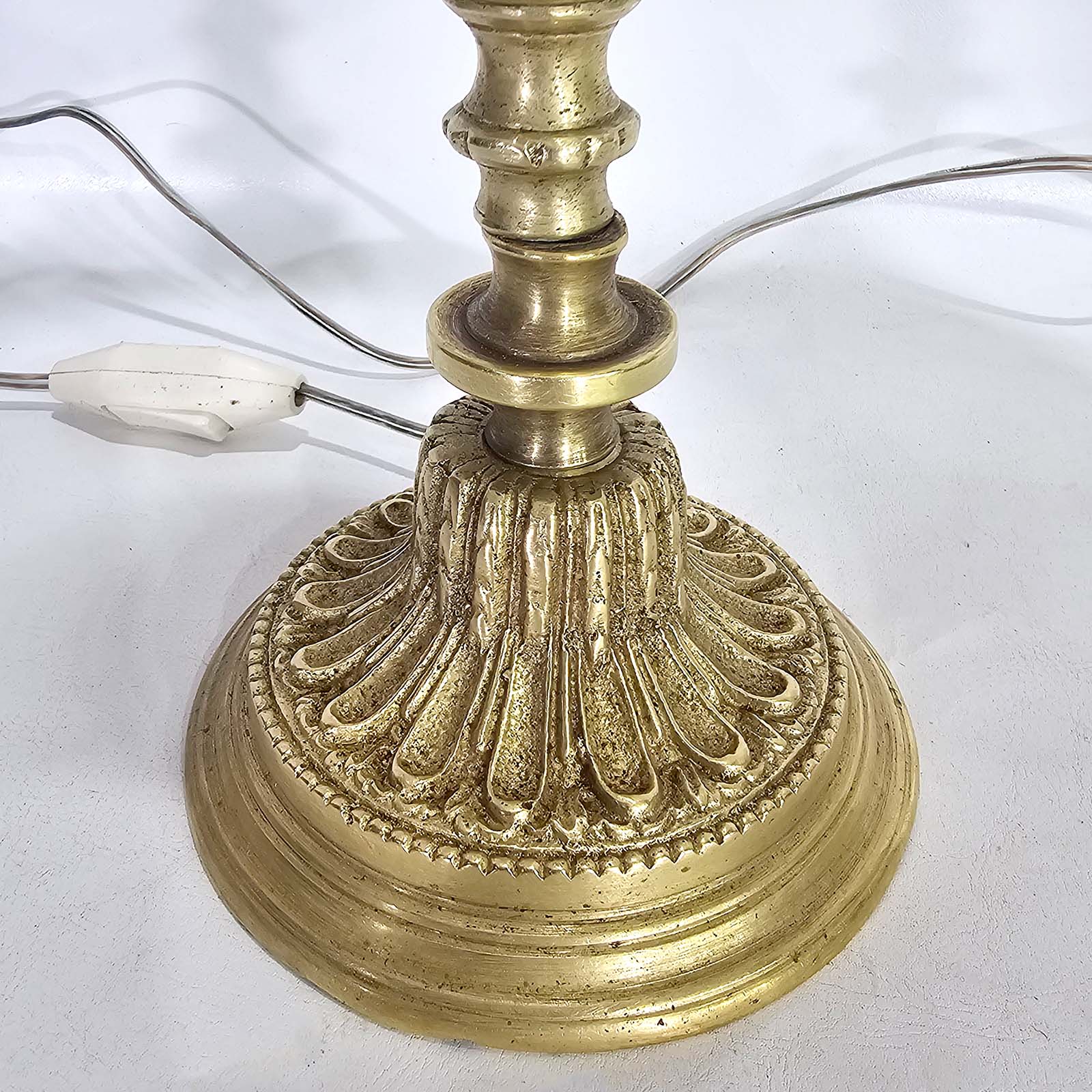 Par Veladores Antiguos Franceses Bronce Pantalla (7259)