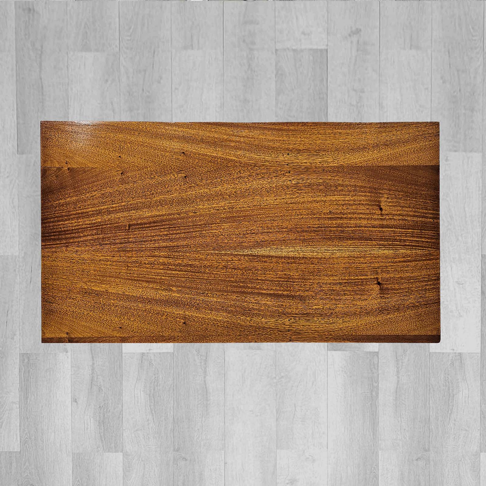 Mesa Ratona Mid Century Caoba Patas Bronce (4267)