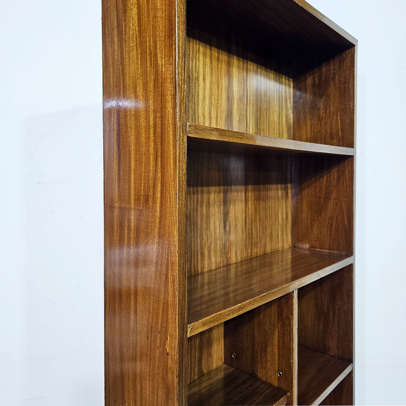 Biblioteca Alta Vintage Enchapada Cedro 203 Cm (7283)