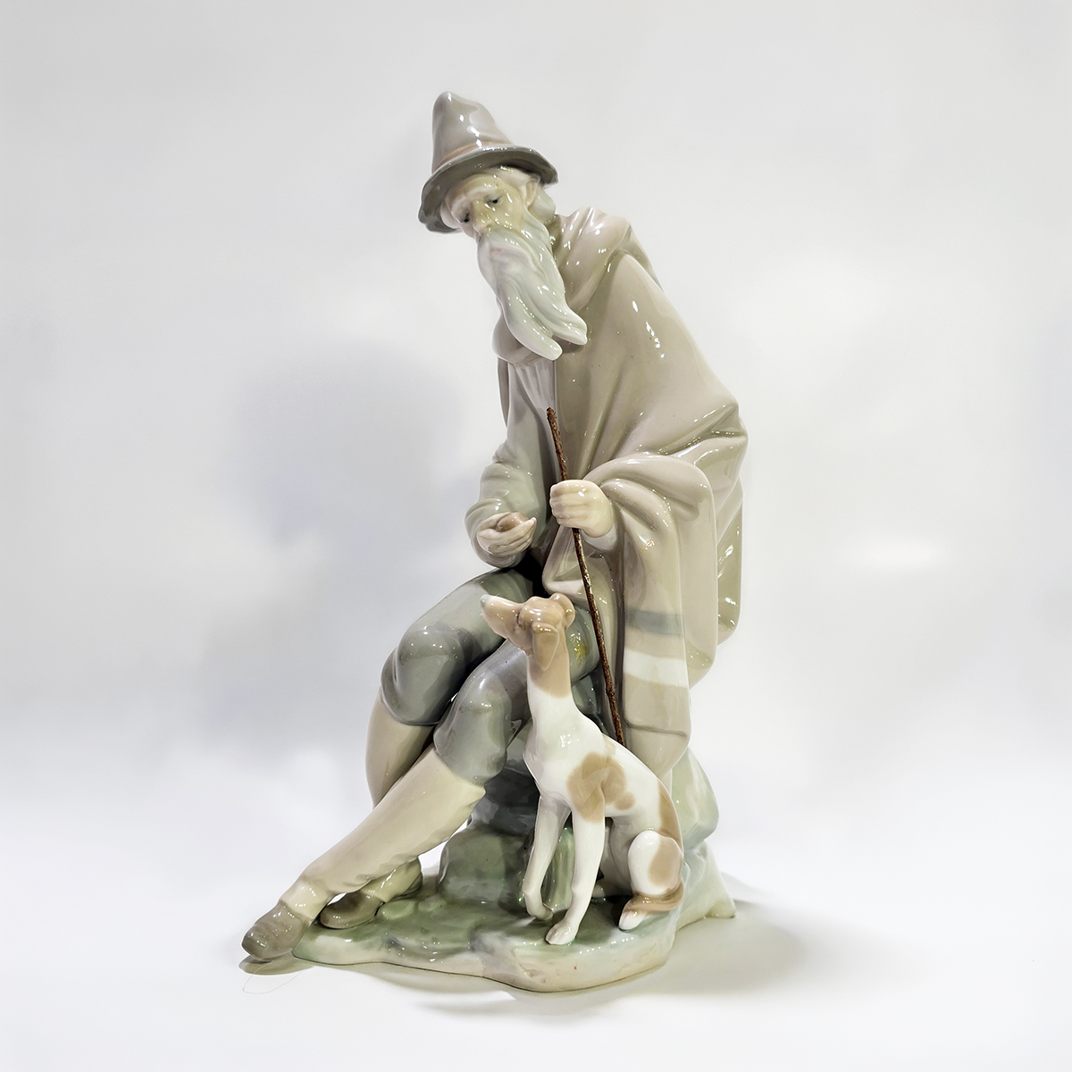Figura Porcelana Lladró Mendigo Con Perro 1094 (7293)