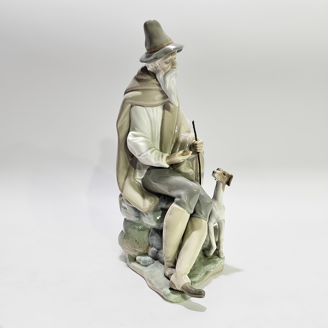 Figura Porcelana Lladró Mendigo Con Perro 1094 (7293)