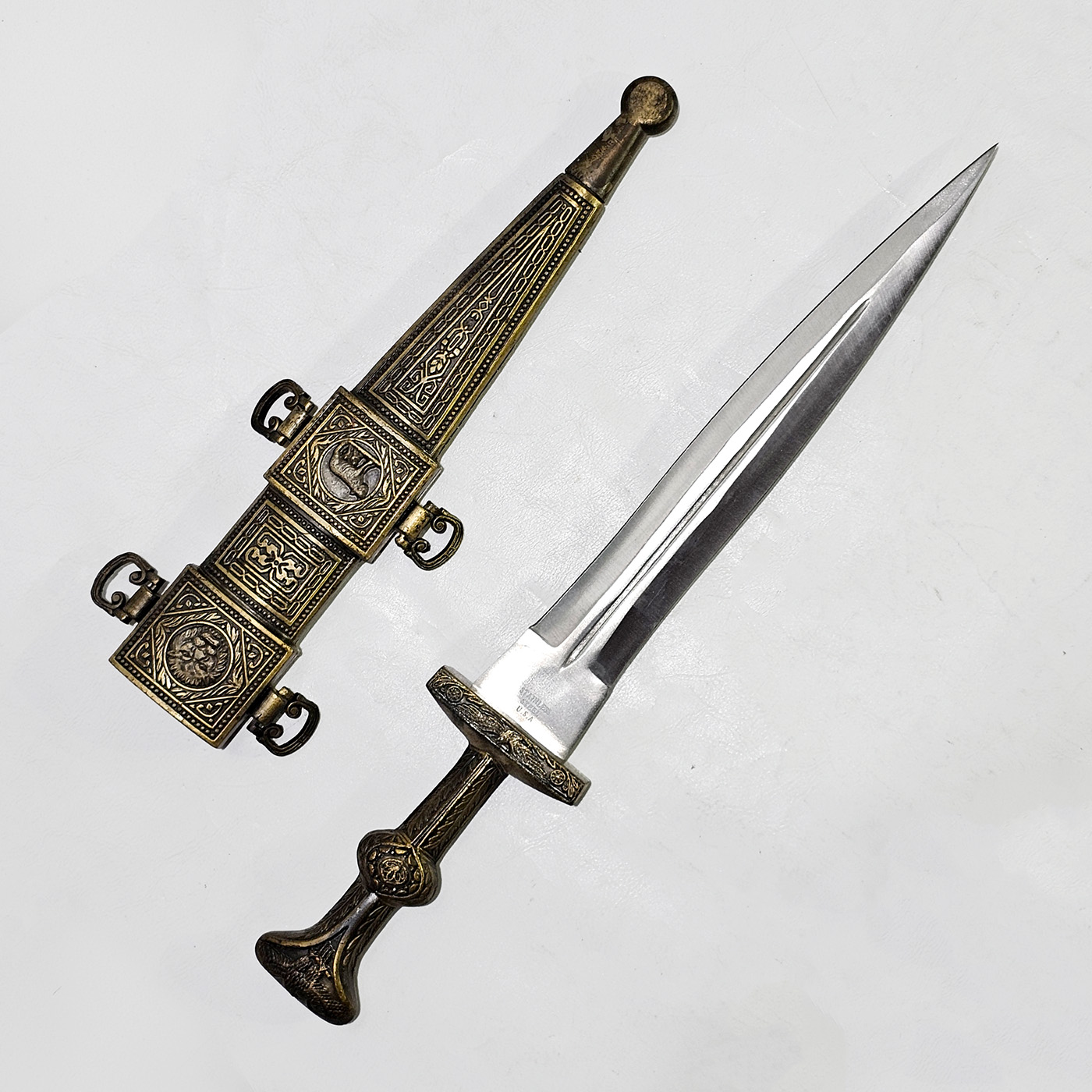 Daga Romana Pugio Réplica Con Vaina Metal (7296)