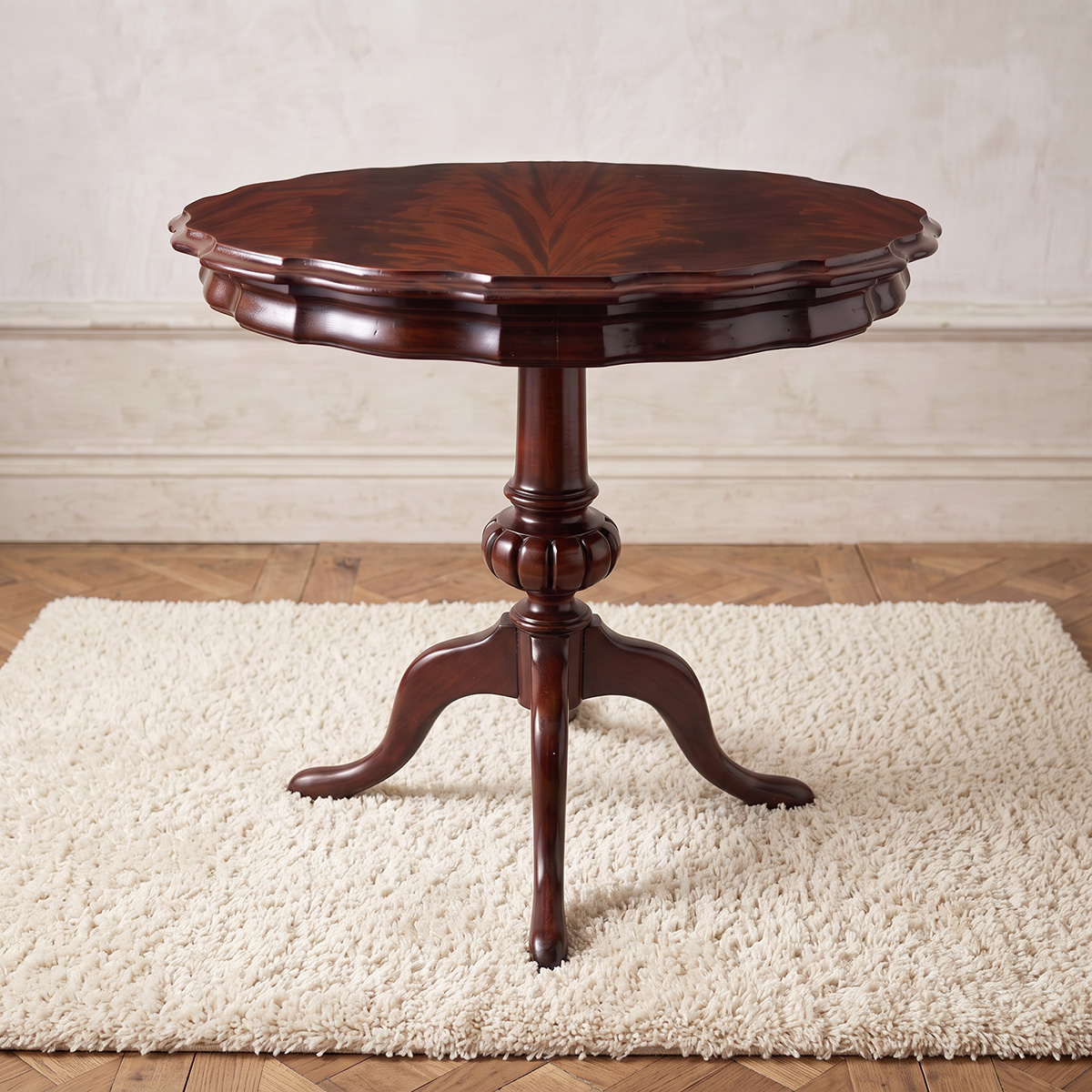 Mesa Auxiliar Estilo Inglesa Pluma Caoba Antigua (7307)