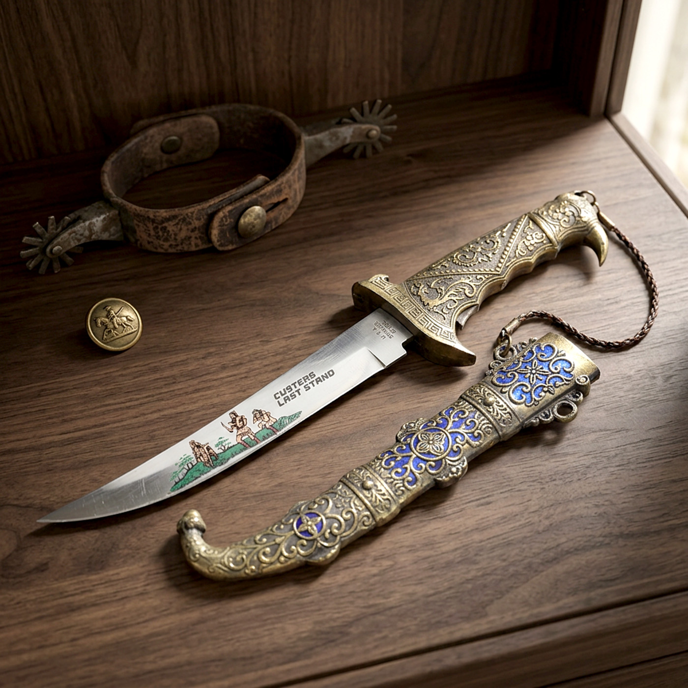 Cuchillo Custer’s Last Stand Con Vaina Metal (7319)