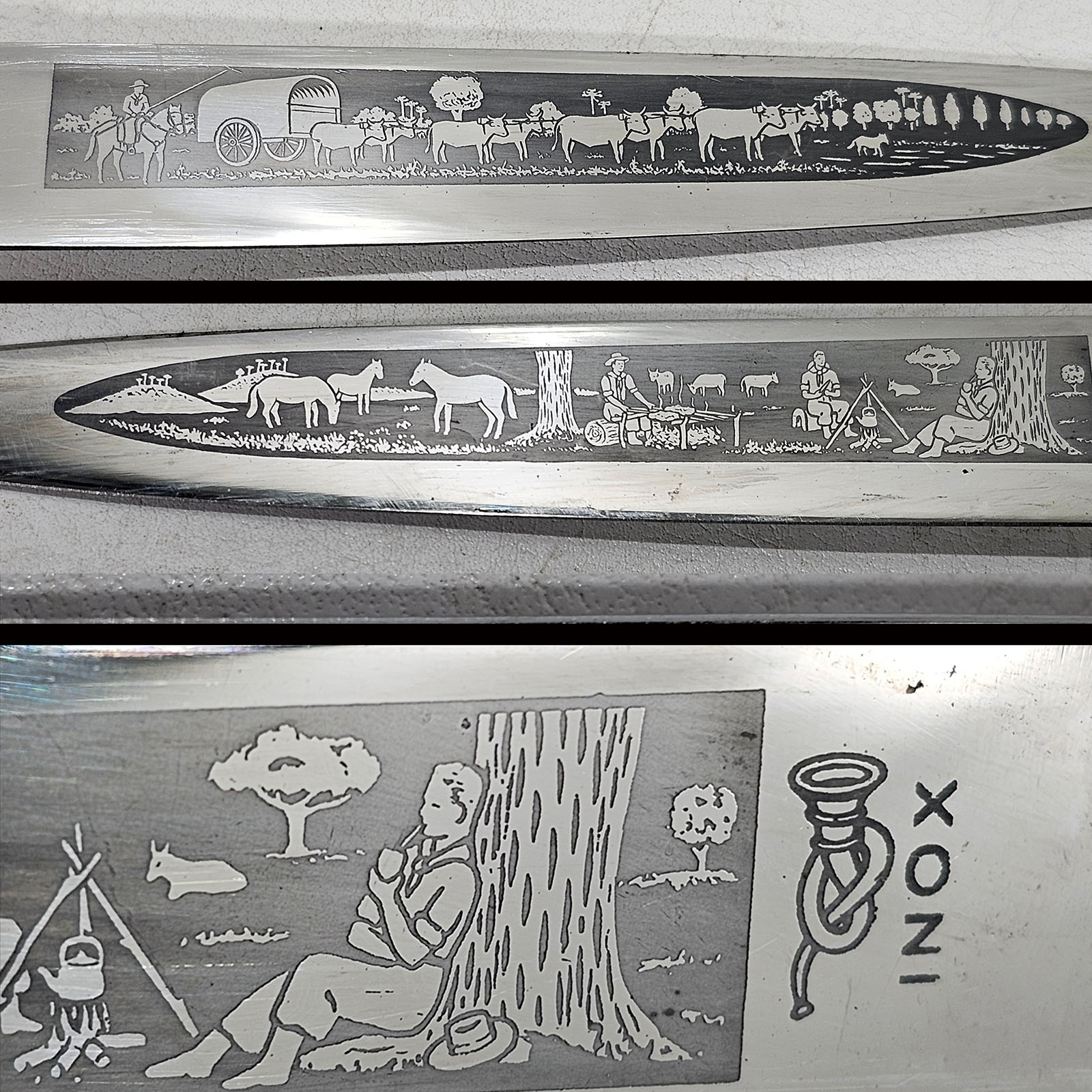 Daga Egipcia Decorativa Inox Con Funda Metálica (7321)