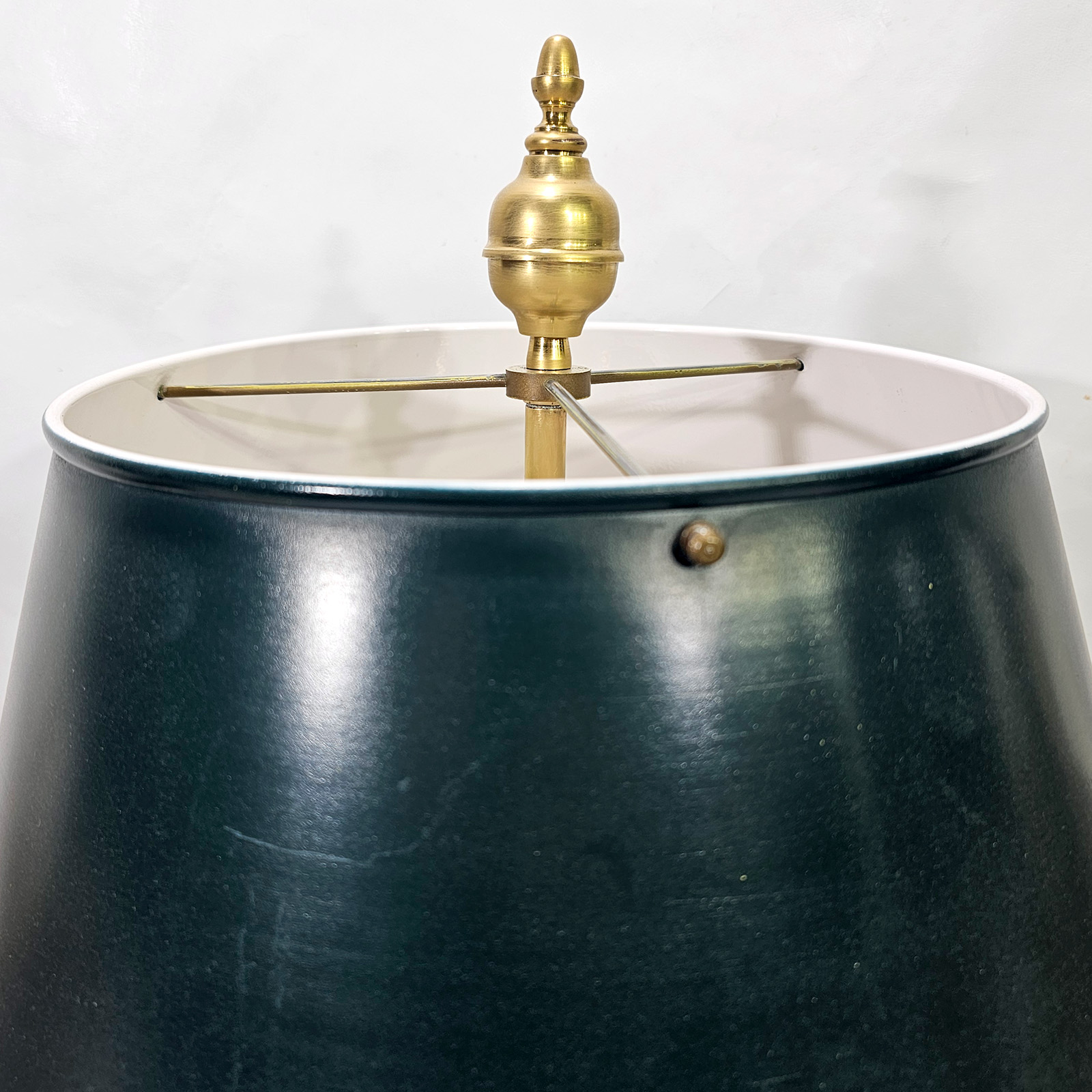 Lámpara De Mesa Bouillotte Bronce 3 Luces Pantalla Metal (7322)