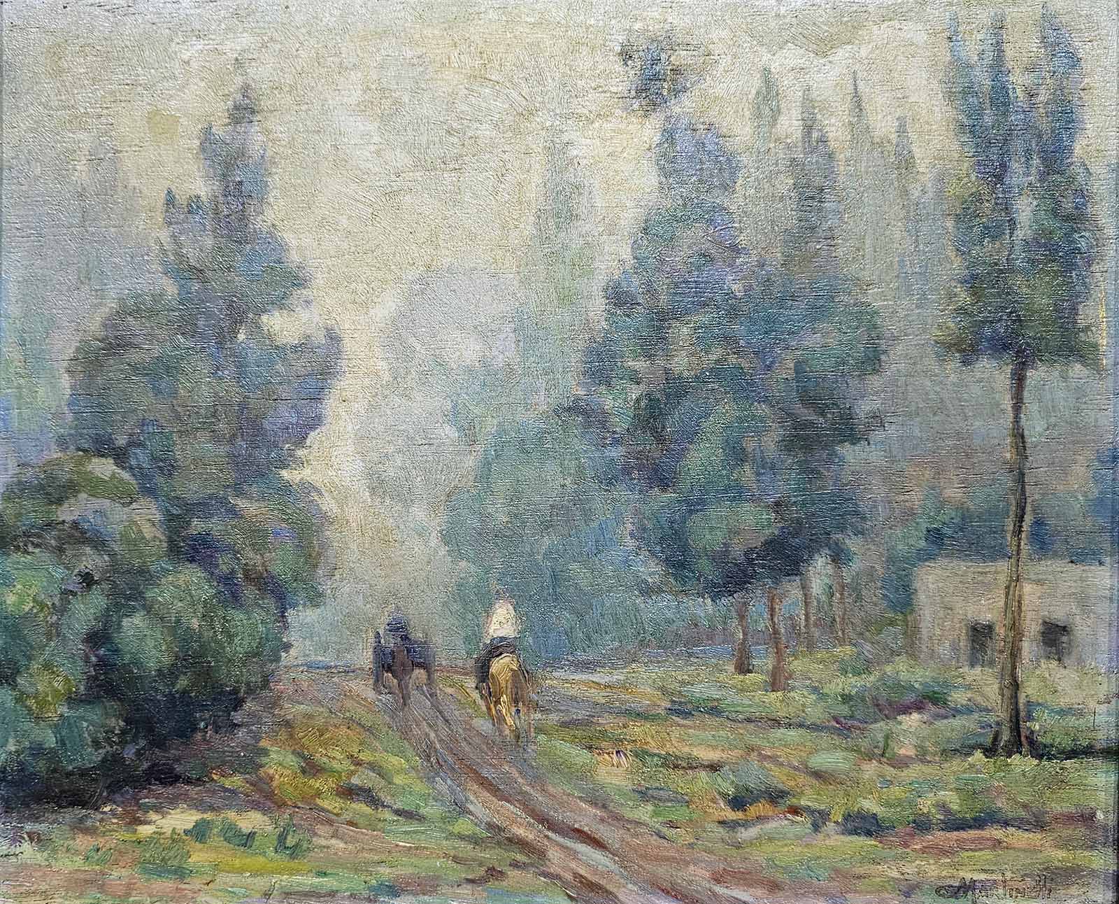 Óleo Sobre Tabla Niebla Firmado C Martinelli (7326)