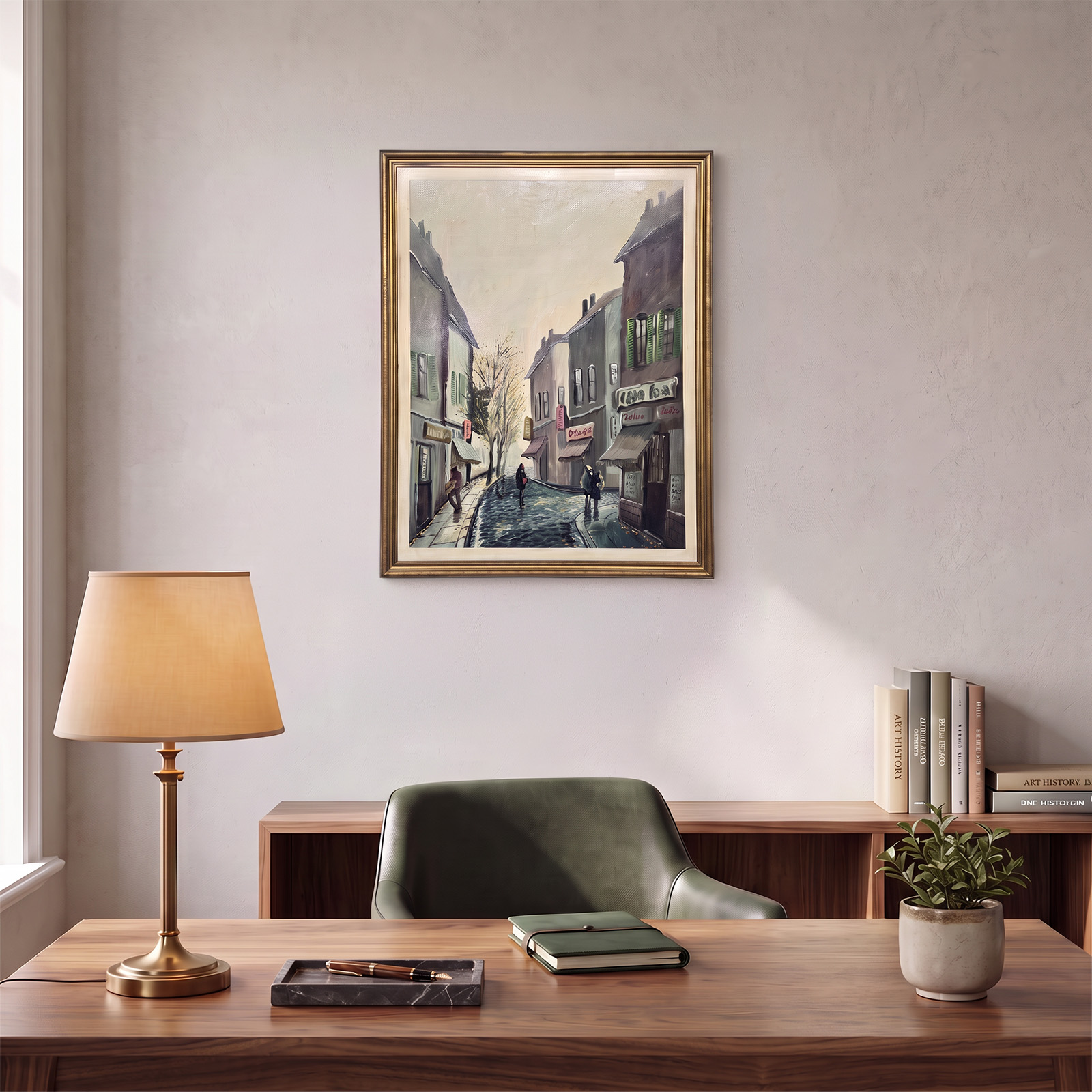 Cuadro Paisaje Urbano Acrílico Firmado Villafañe (7328)